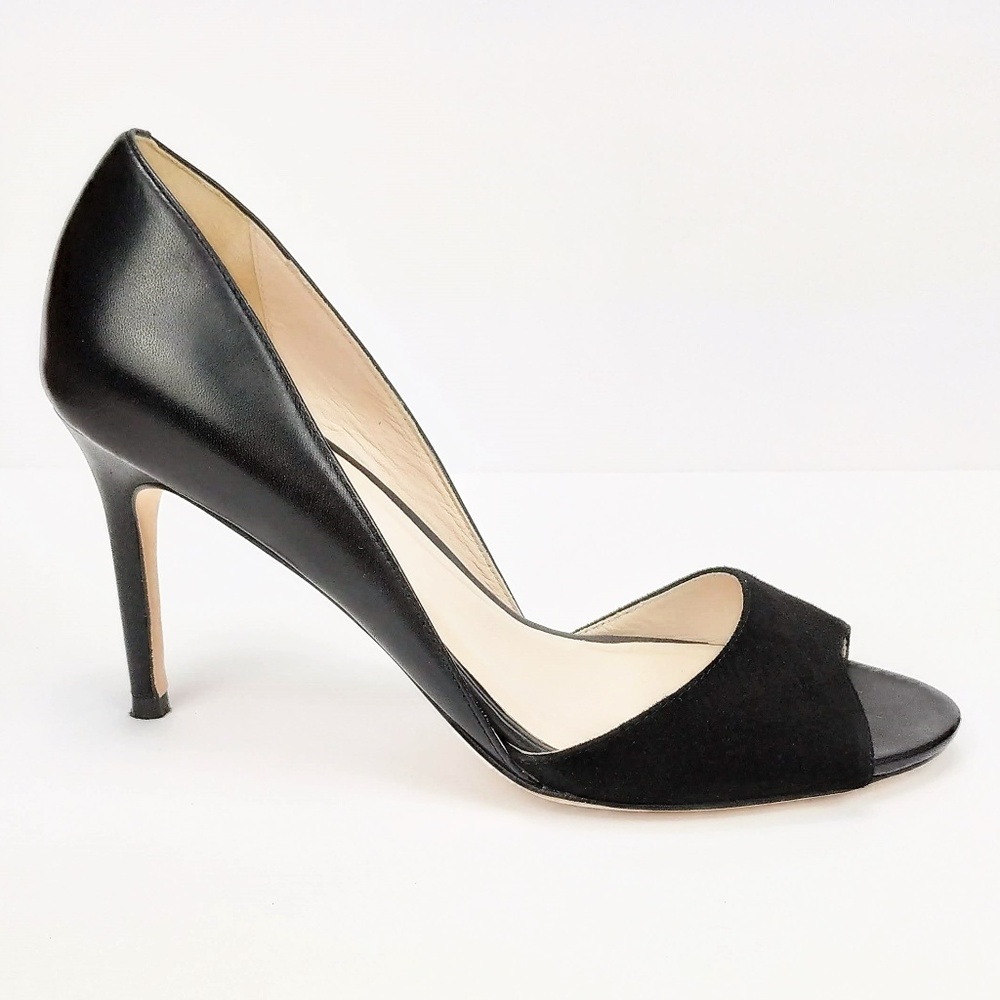 Cole Haan "Antonia" Black Leather & Suede OT Pumps